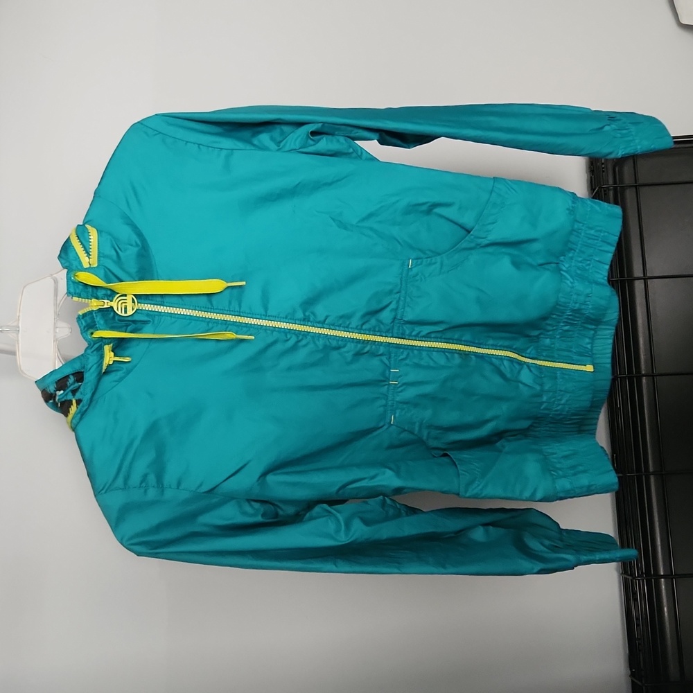 Teal North Face rain jacket, size M